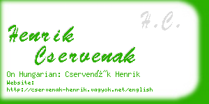 henrik cservenak business card